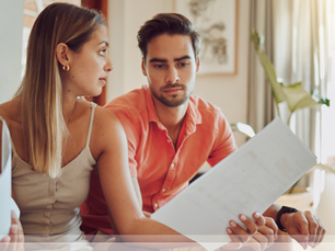 Couple arguing with their debt