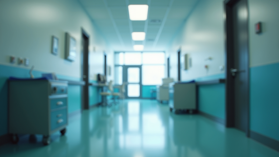 Eye-level view of a modern medical facility in Shanghai