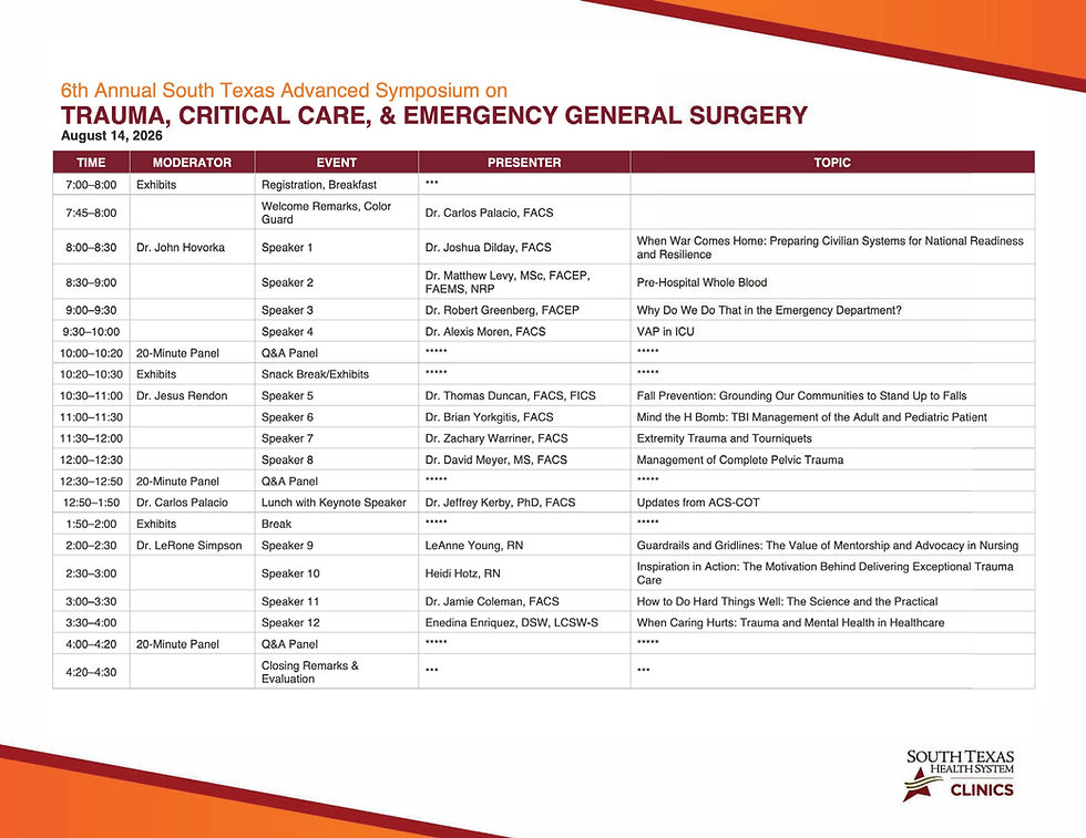 Trauma, Critical Care & Emergency General Surgery
