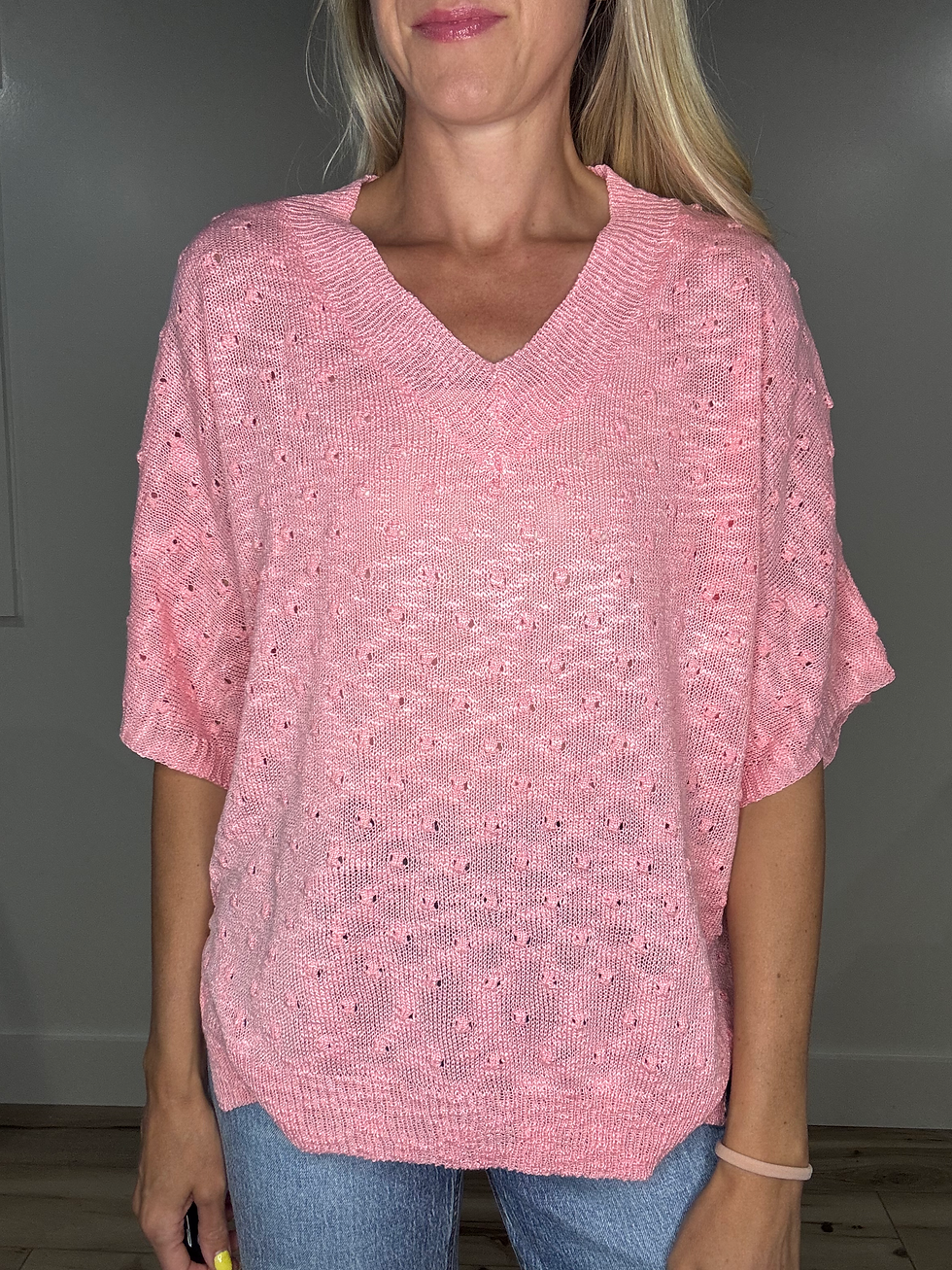 Thumbnail: Coral Lightweight Dot Top