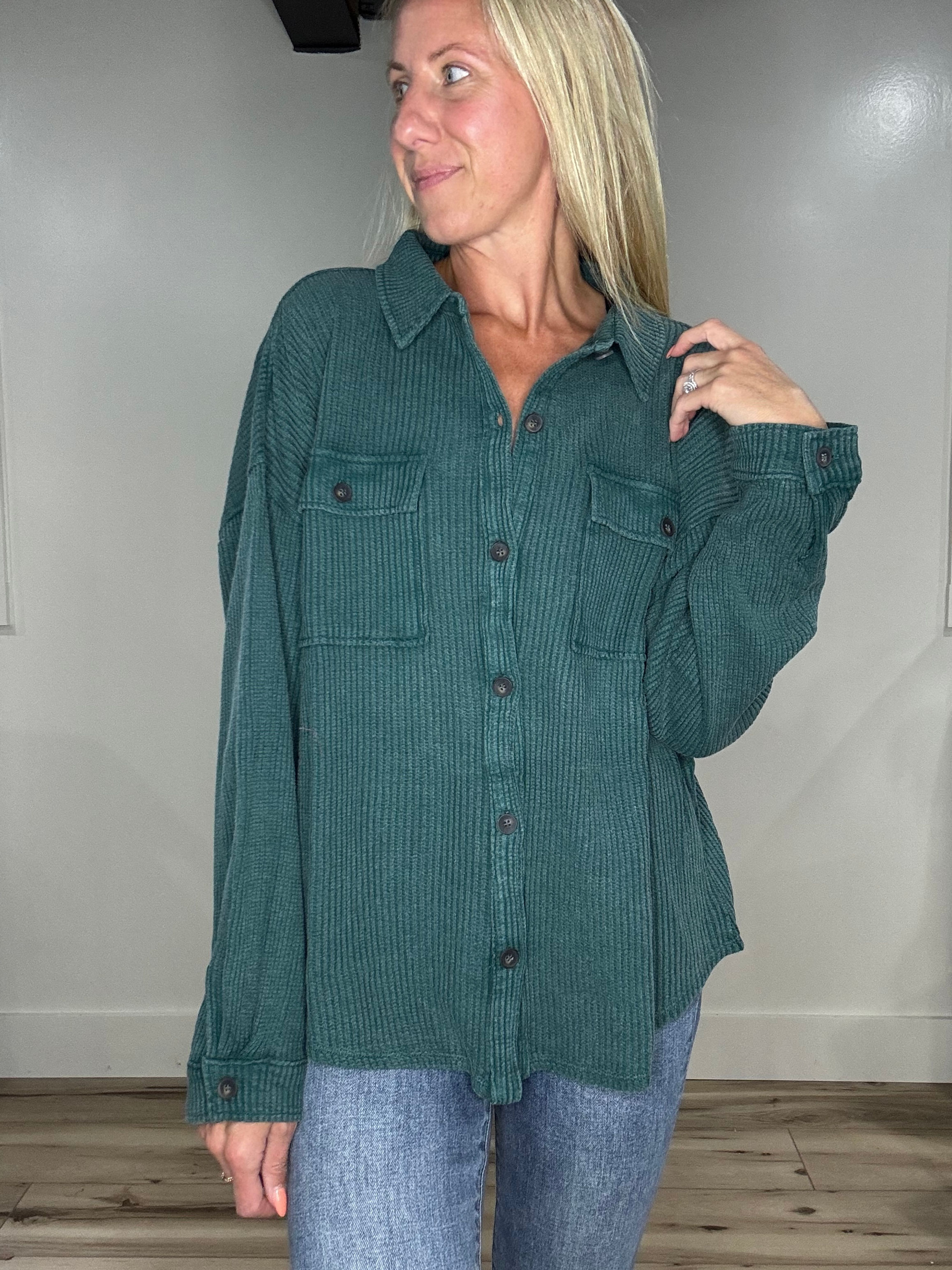 Mineral Waffle Shacket