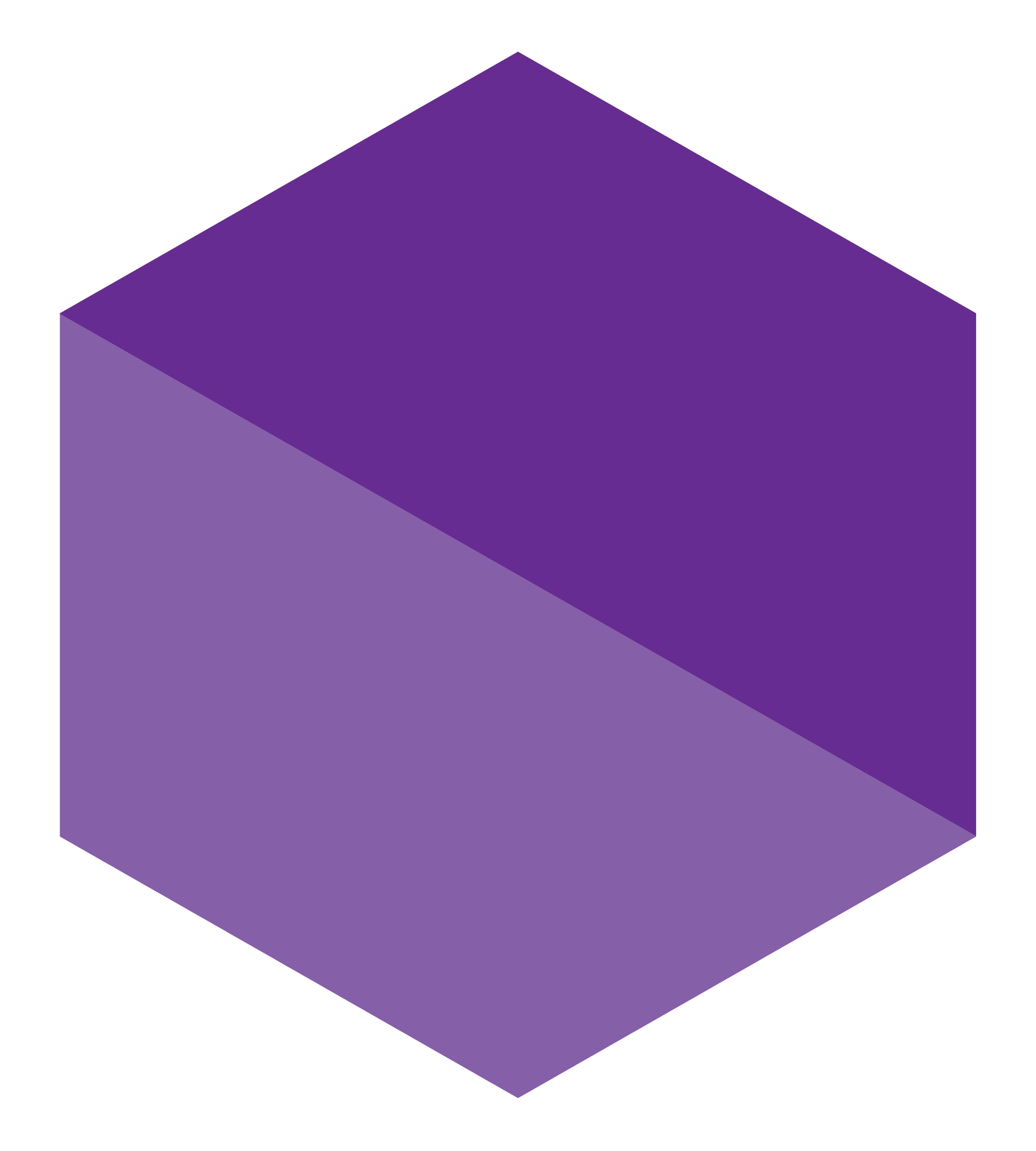 Purple Pair Hex Tile one inch thick