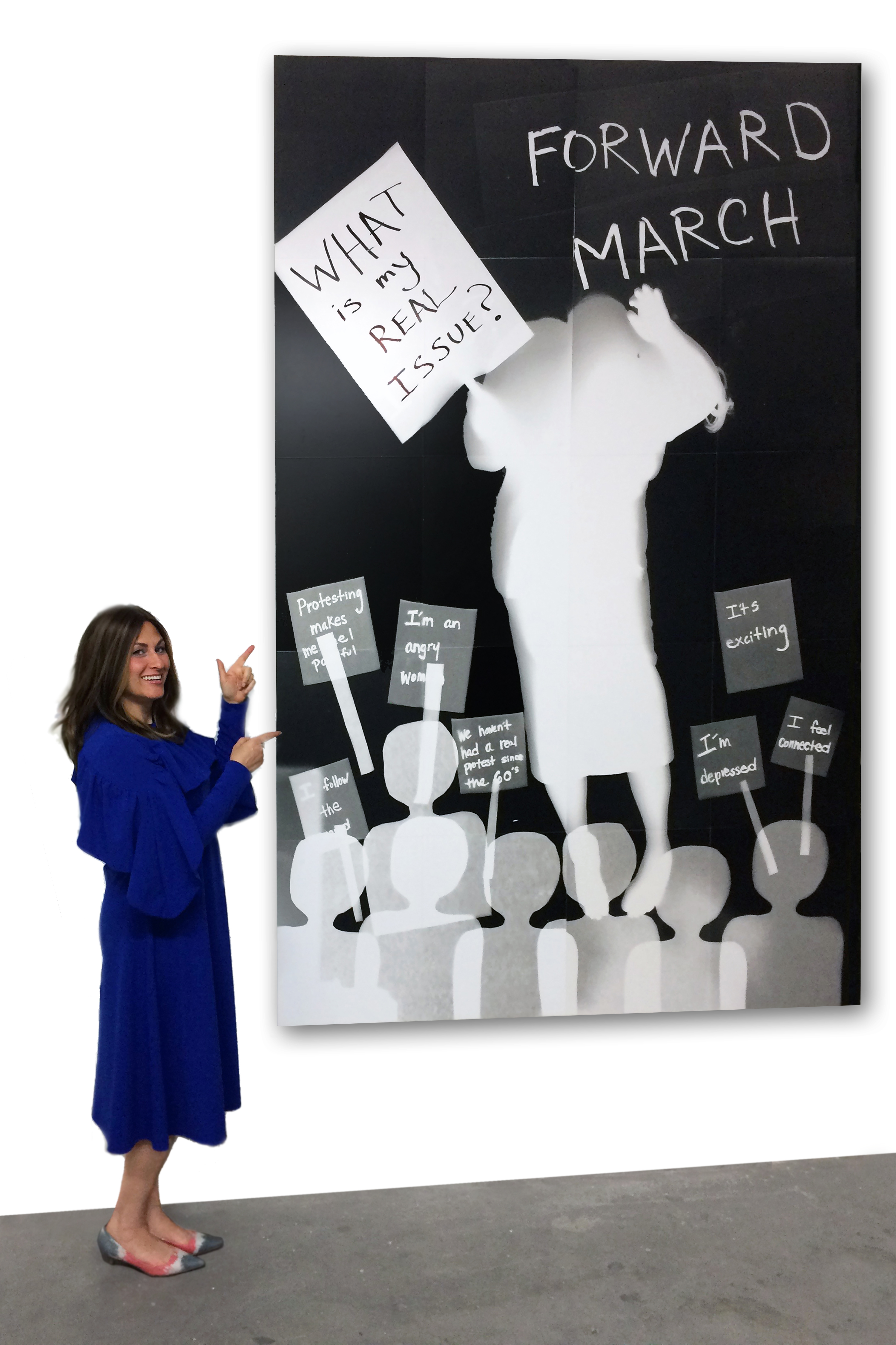 Protest (with artist for scale)