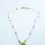 Thumbnail: sautoir zoomé fil ciré pierre brute plaquée or péridot grenat vert amazonite agate mousse