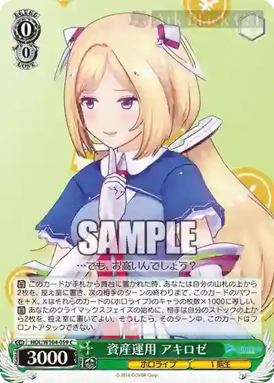 HOL/W104-059 C 資産運用 アキロゼ