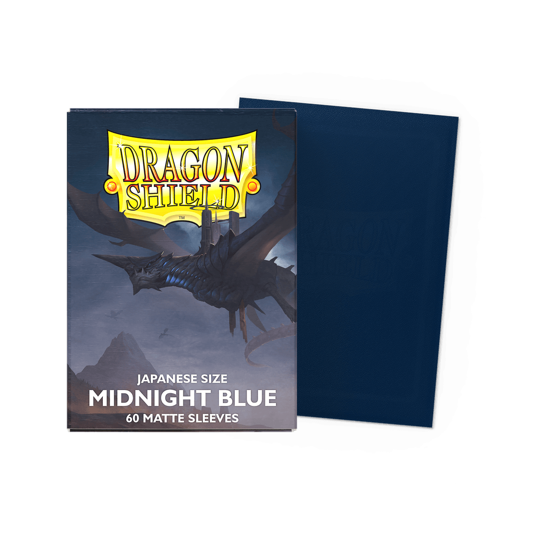 [AT-11157]Dragon Shield 迷你尺寸卡套 Midnight Blue - Matte Sleeves - Japanese Size（60 枚）