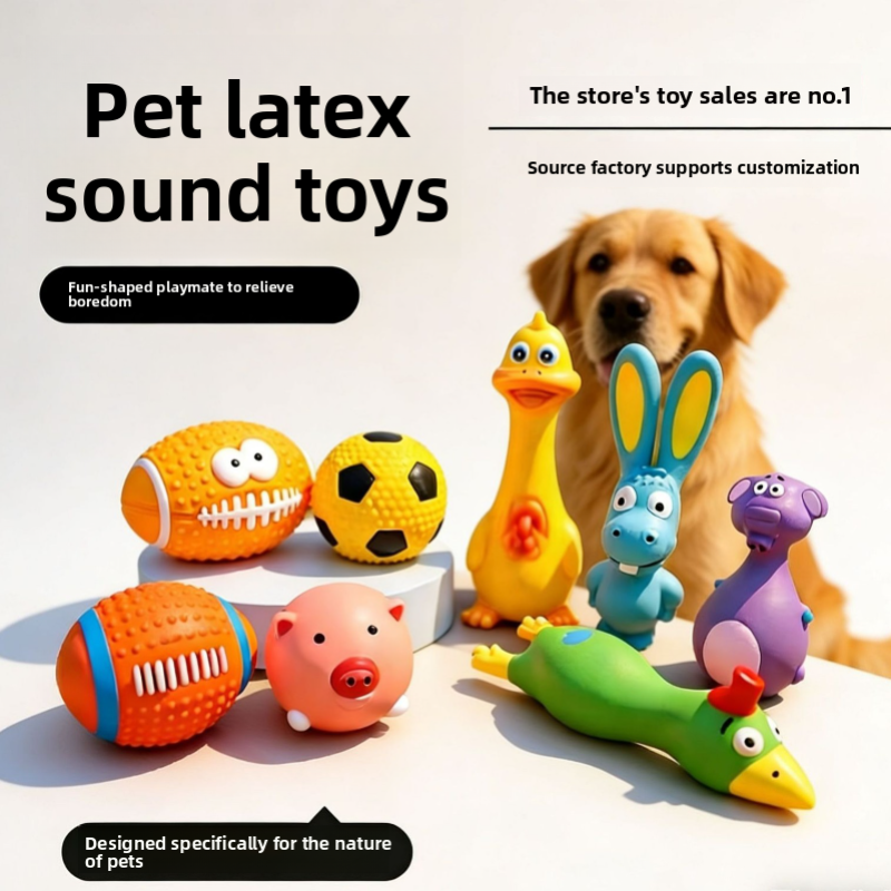Pet latex sound toy, durable and chew-resistant, for interactive training,reliev