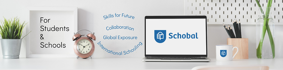 Schobal provides Global Exposure, Collaboration and Schooling to students and schools on a