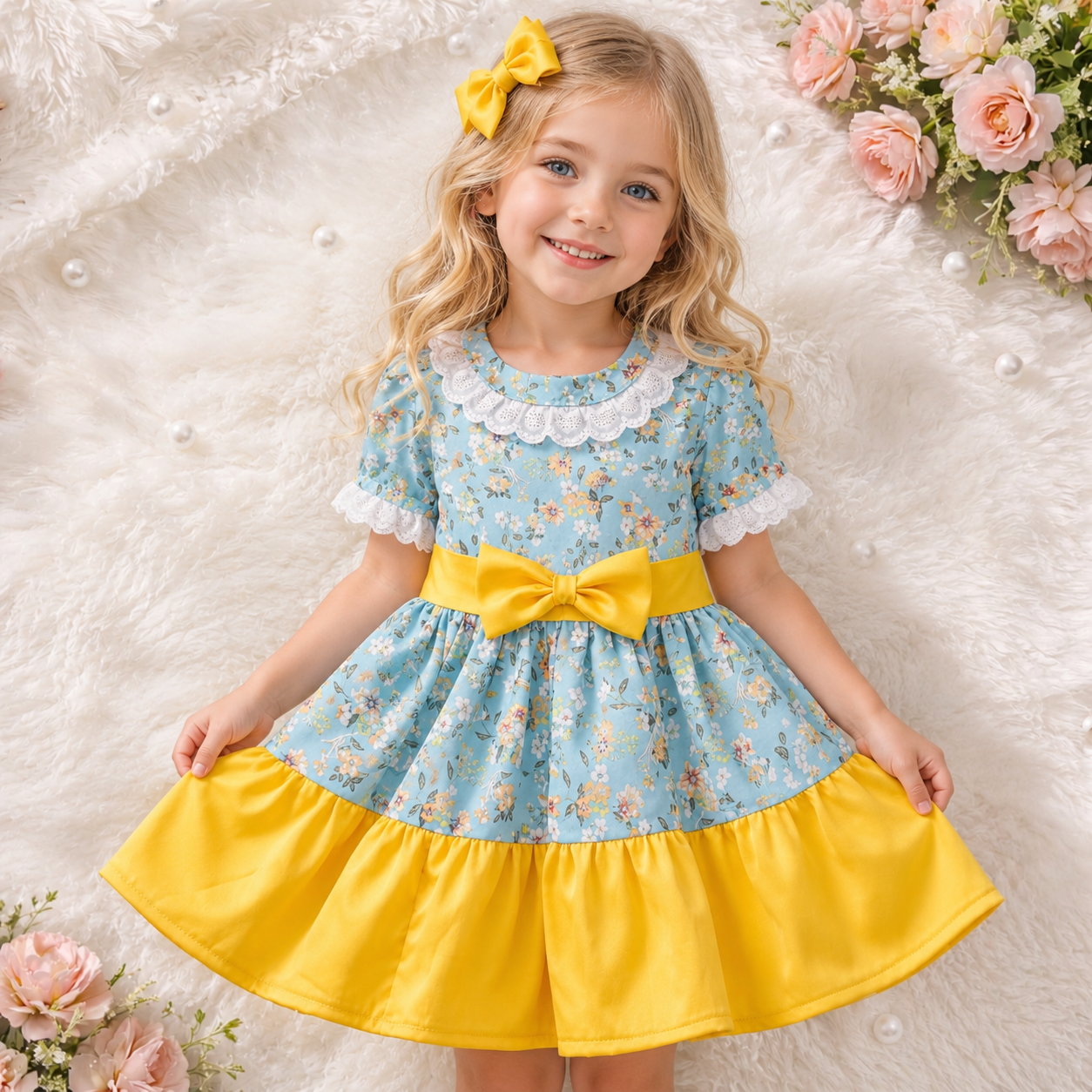 Sunny Blossom Handmade Girls Dress