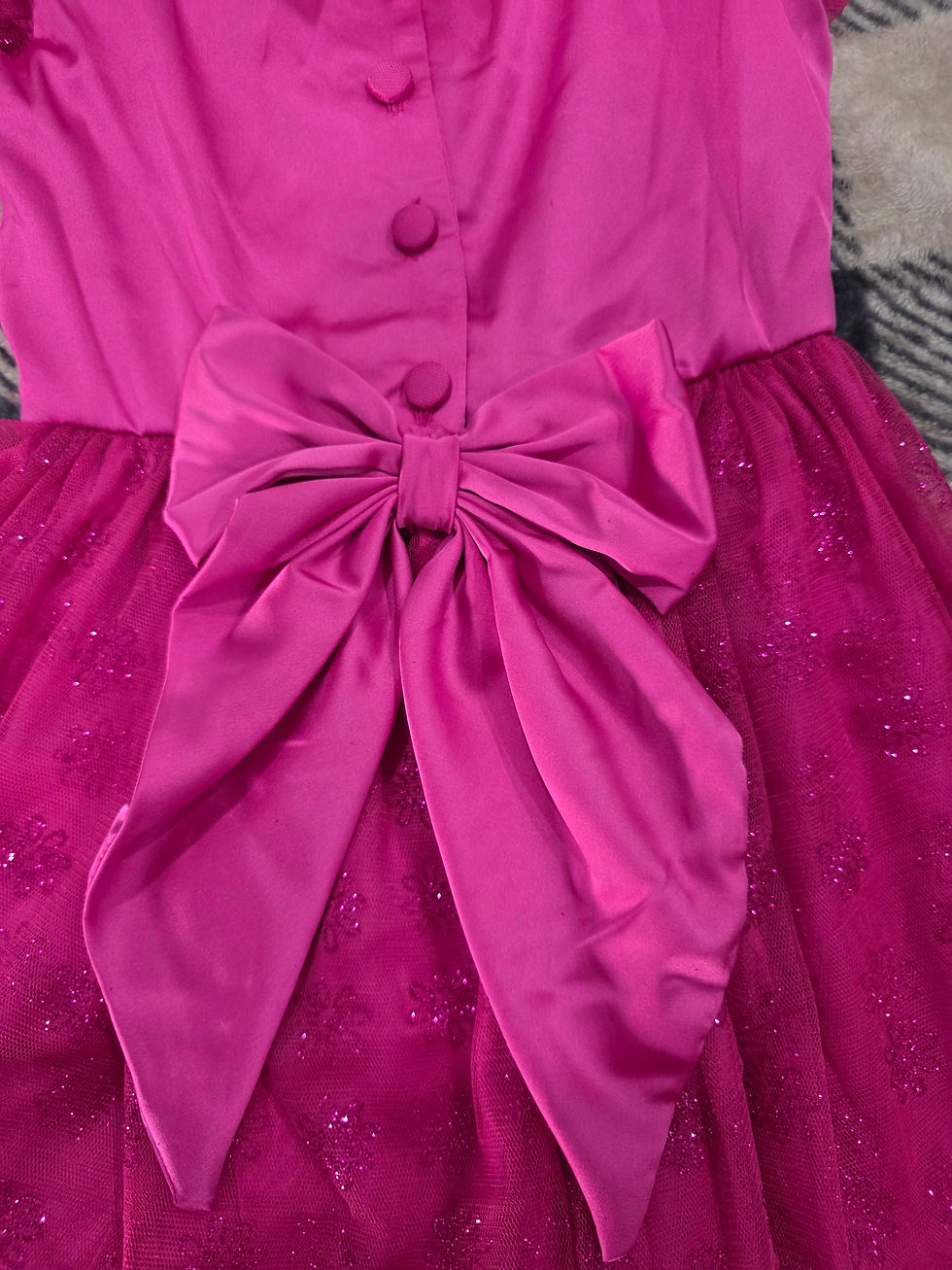 Miniatura: Handmade Sewn Fuchsia Ruffle Princess Dress Girls Age 4 – Boutique – NJ
