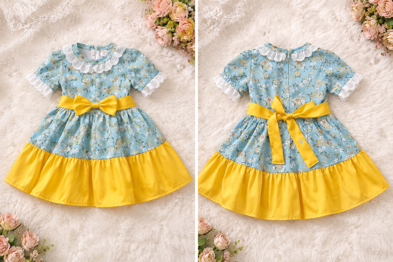 Sunny Blossom Handmade Sewn Girls Dress – NJ