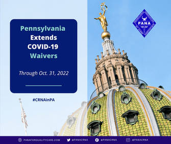 Waiver that Suspends Physician Supervision of CRNAs Extended Again