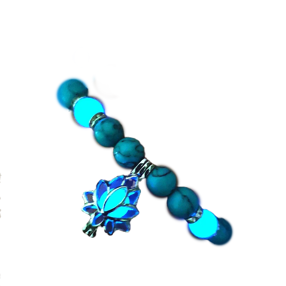 Thumbnail: Bracelet, Natural Stone Luminous Glow in the Dark
