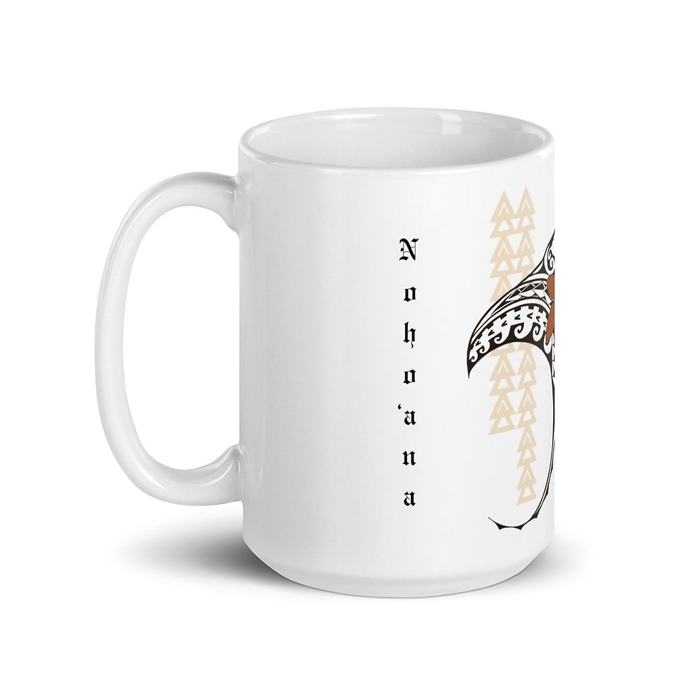 Thumbnail: Mug, White ~ Stingray ~ Noho 'ana Kanaka Maoli