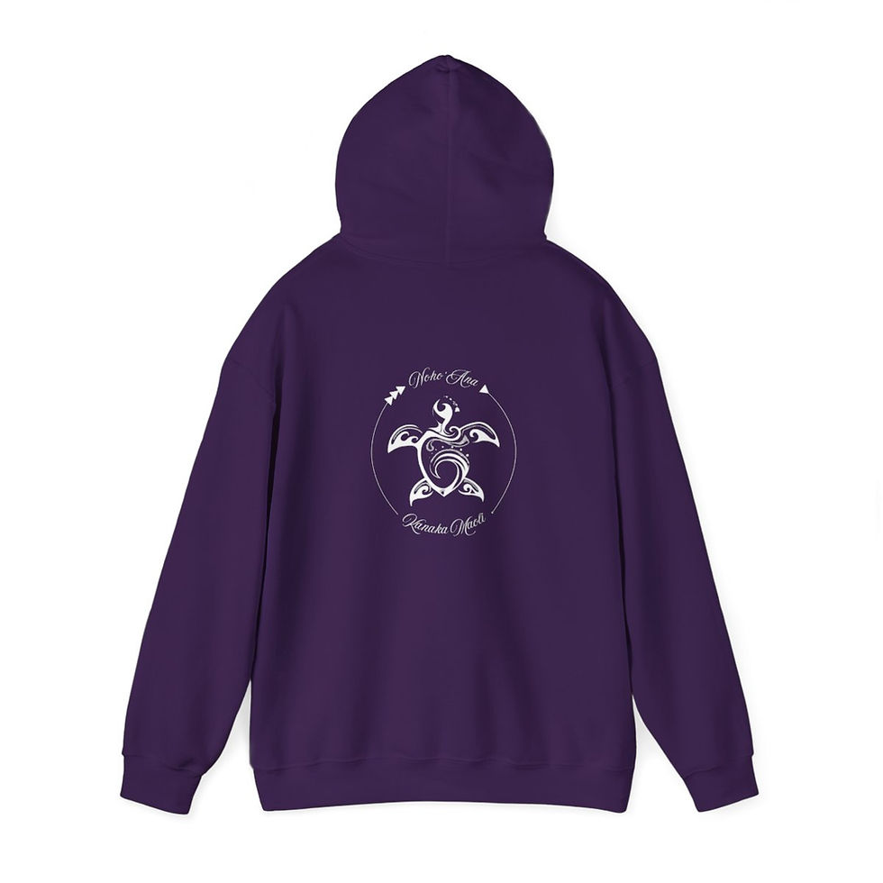 Thumbnail: Hooded Sweatshirt, Heavy Blend™ ~ Honu ~ Noho 'ana Kanaka Maoli