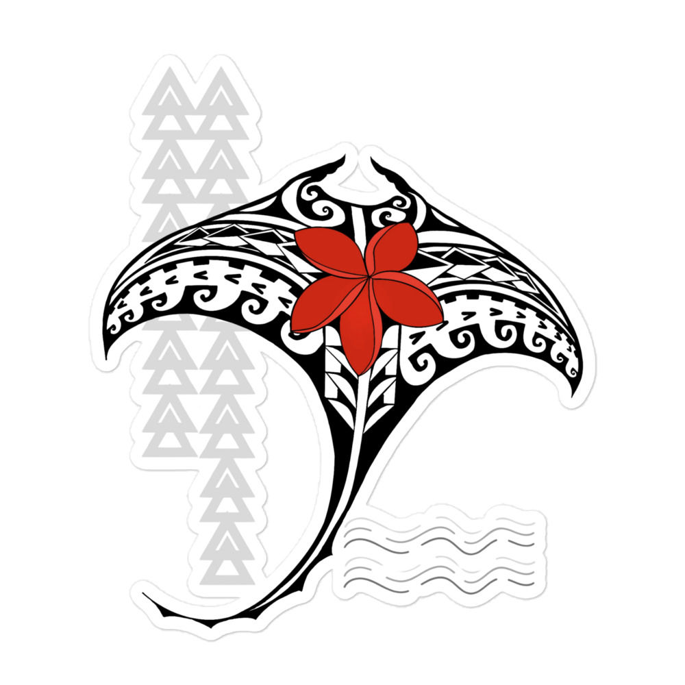 Stickers, Bubble-free ~ Stingray ~ Noho 'ana Kanaka Maoli