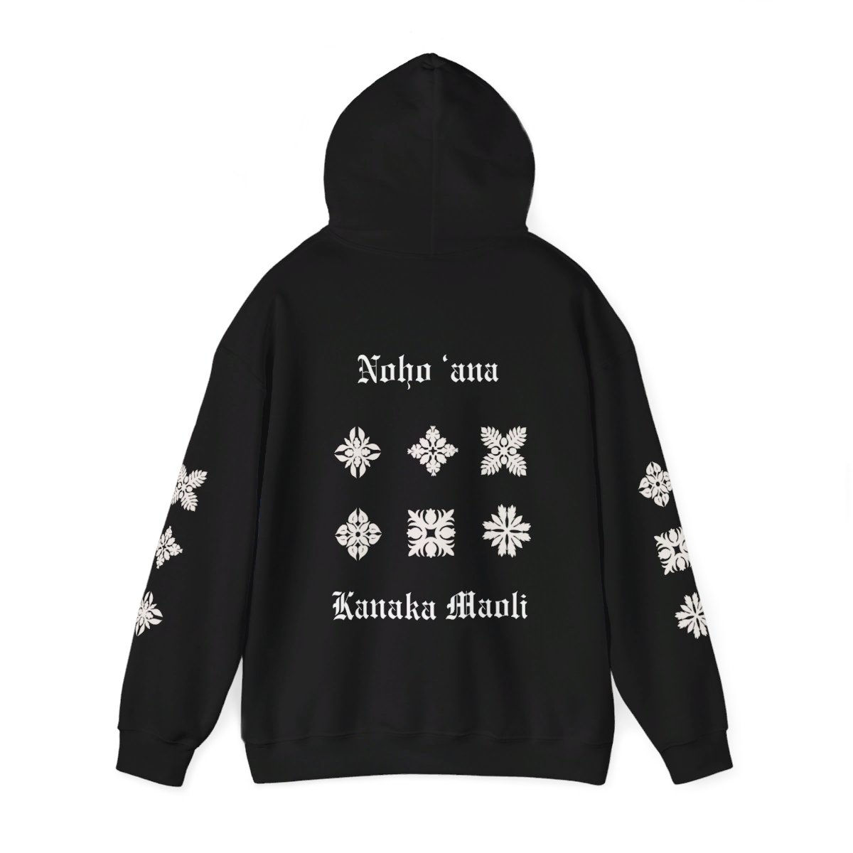 Hooded Sweatshirt, Hawaiian Quilt Designs ~ Noho 'ana Kanaka Maoli