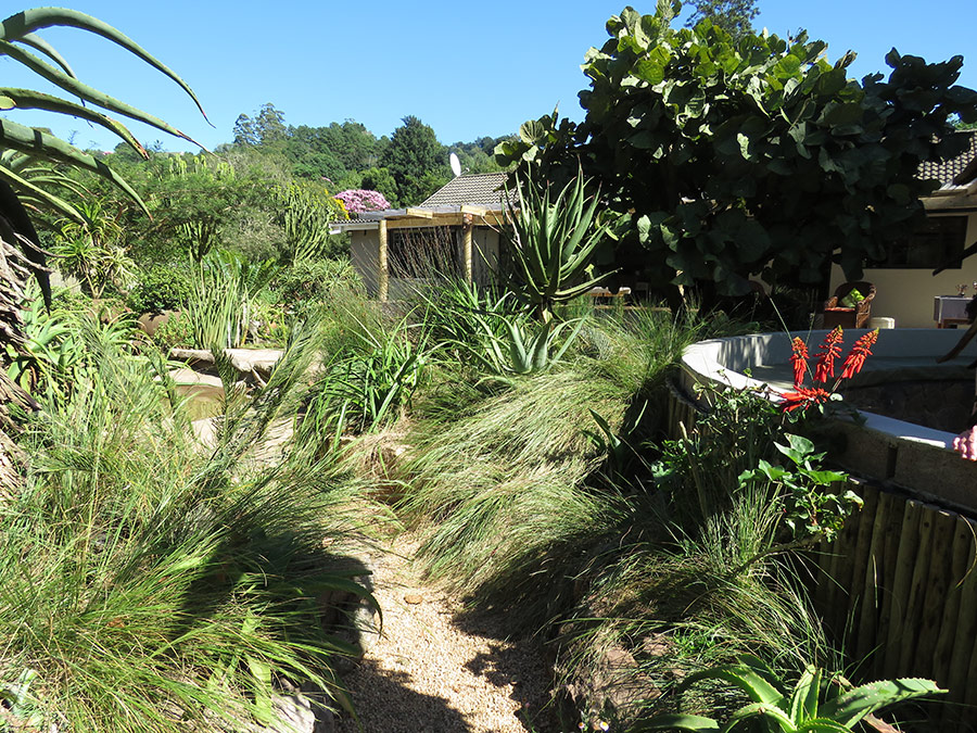 A short gravel access path