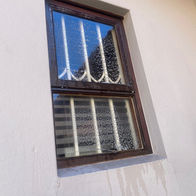 wooden window frame clean window