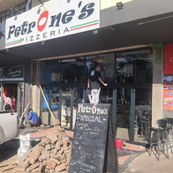 Petrone's Storefront with rubble 