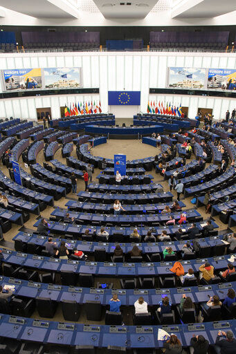 hemiciclo do Parlamento Europeu em Estrasburgo