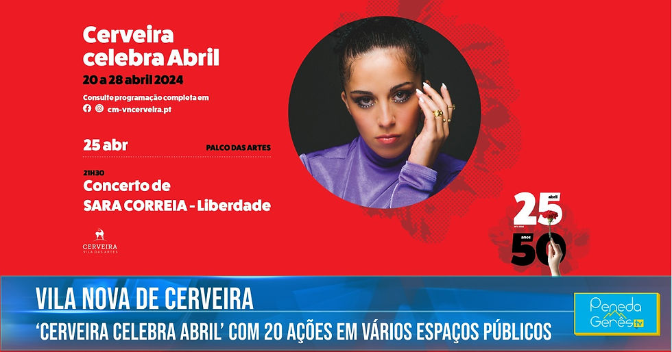 cartaz do evento com foto de cantora