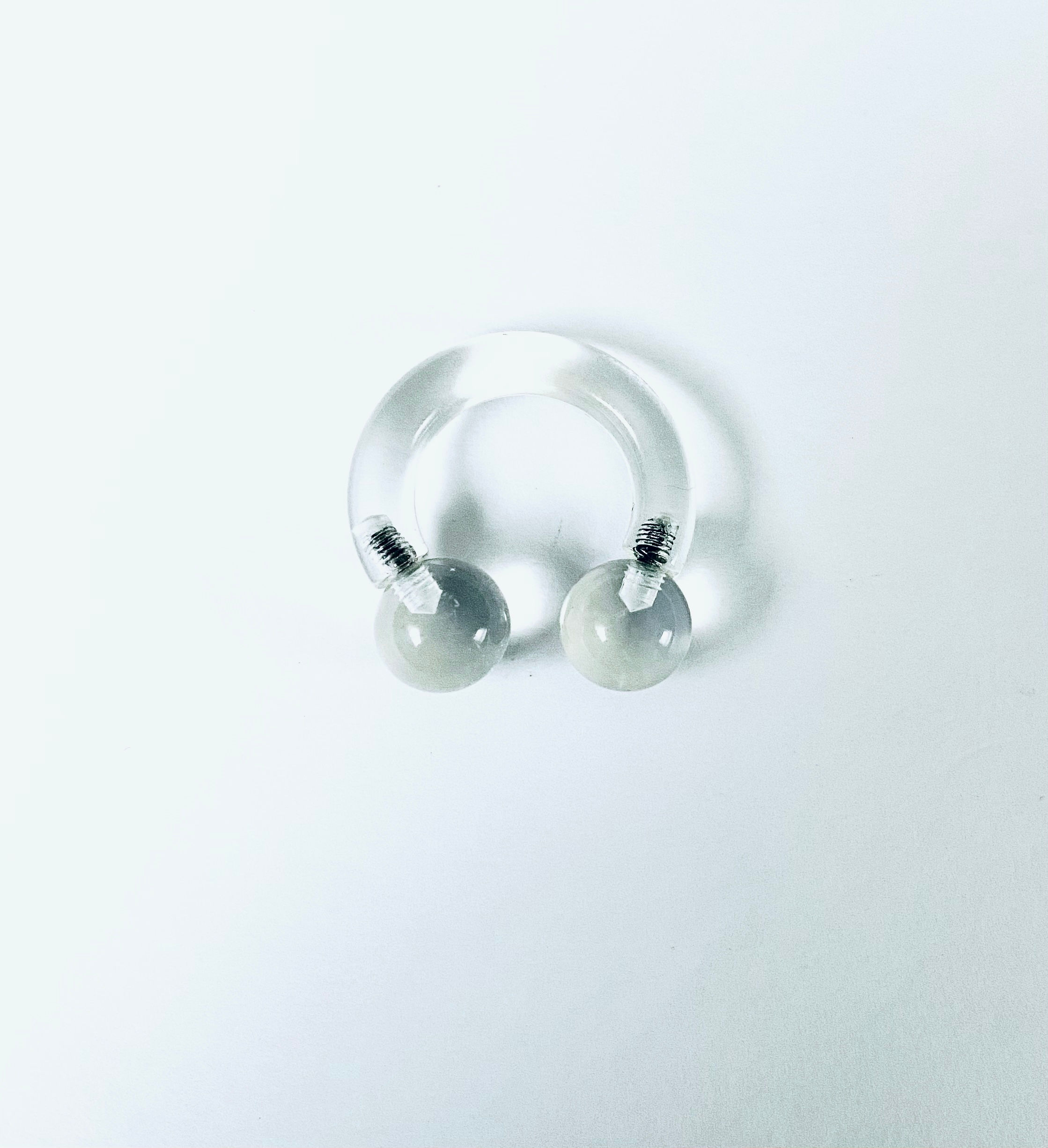 Acrylic Clear Septum Horseshoe Ring 6G (O.D. 20.6mm) Jewelry