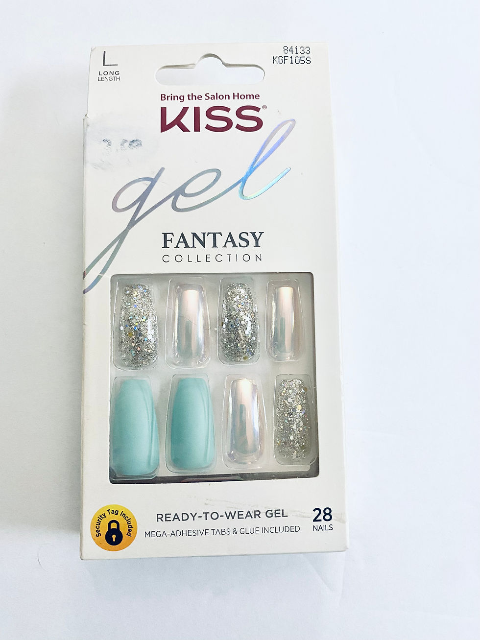 Thumbnail: Kiss Gel Fantasy Ready To Wear Gel Long Nail Set - KGF105S