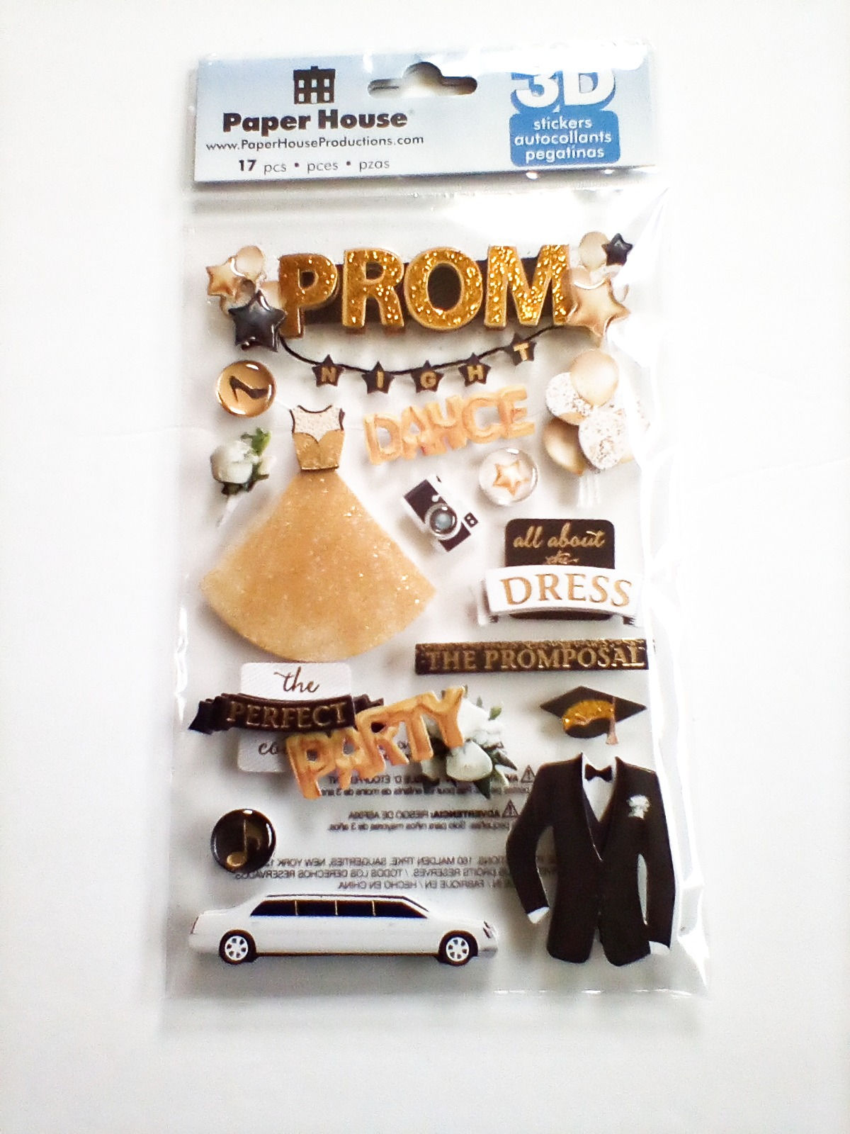 Paper House 3D - "Prom" Stickers - Scrapbooking
