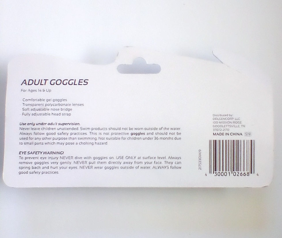 Thumbnail: Single Adult Pair of Swimming Goggles