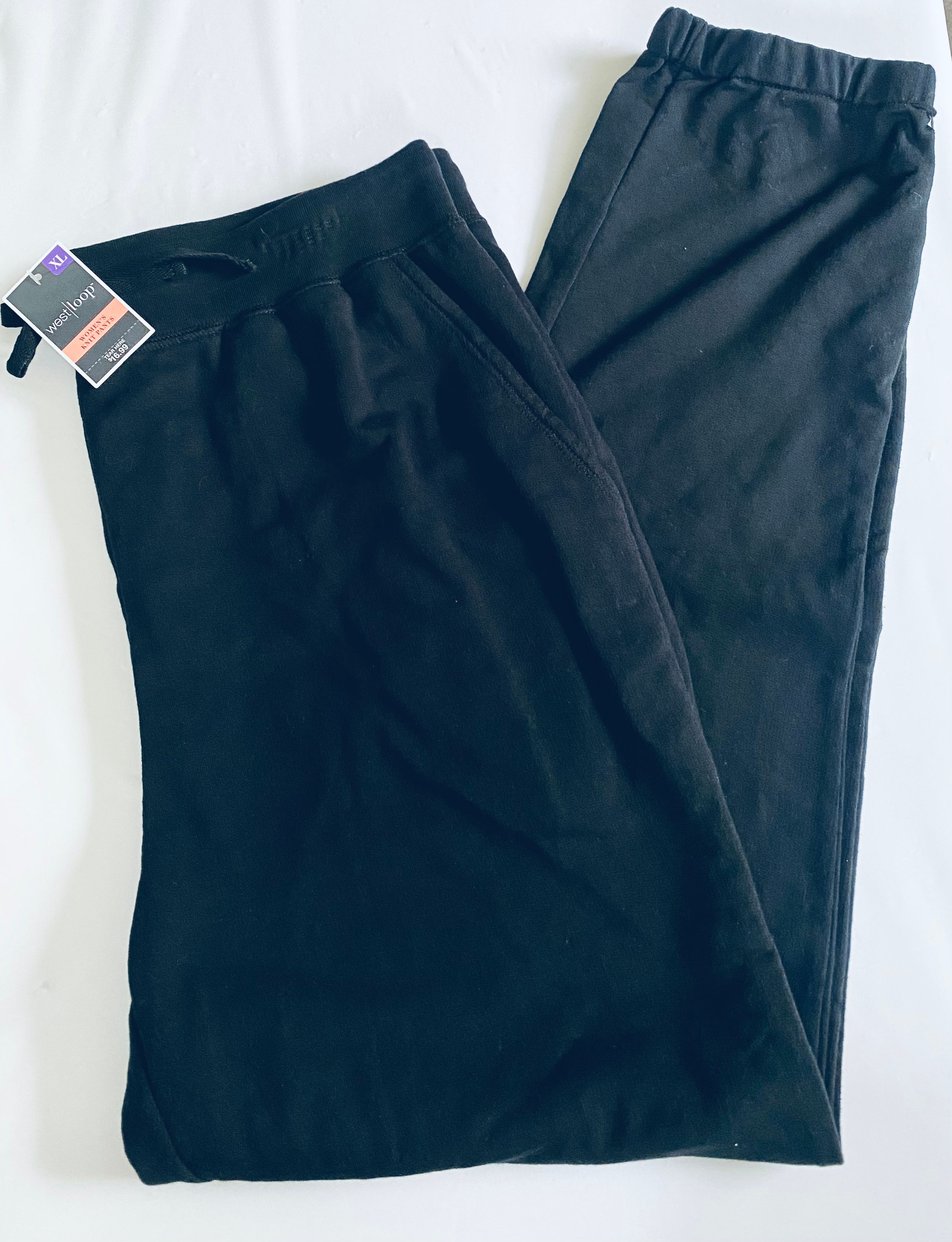 West Loop Womens Knit Pants - Black, Various Sizes
