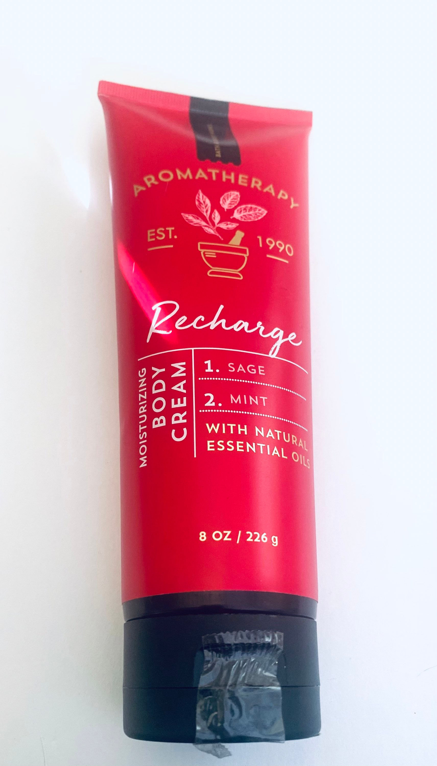 Bath & Body Work Aromatherapy Sage Mint  Body Cream - Recharge 8oz