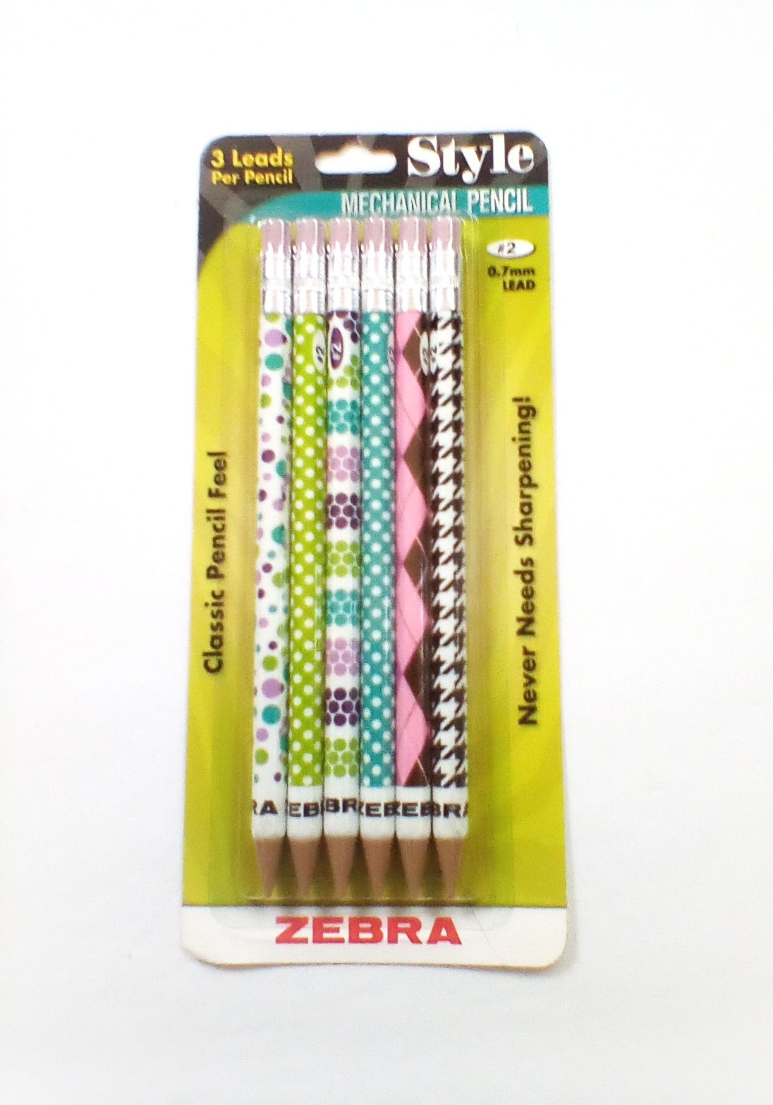 Zebra Style #2 Mechanical Pencils 6pk