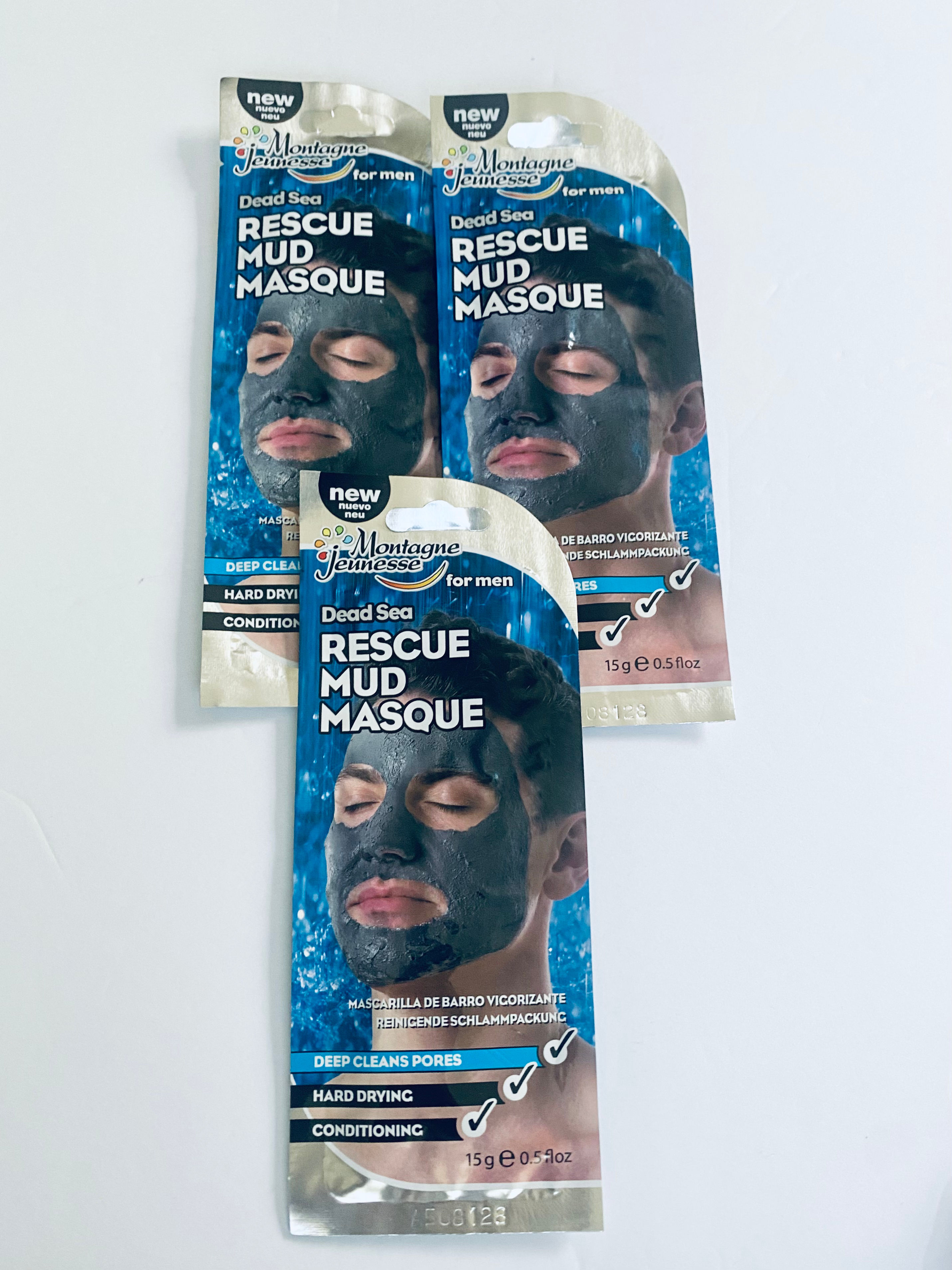Montagne Jeunesse Dead Sea Mud Masque (Mask) for Men 3 Pk