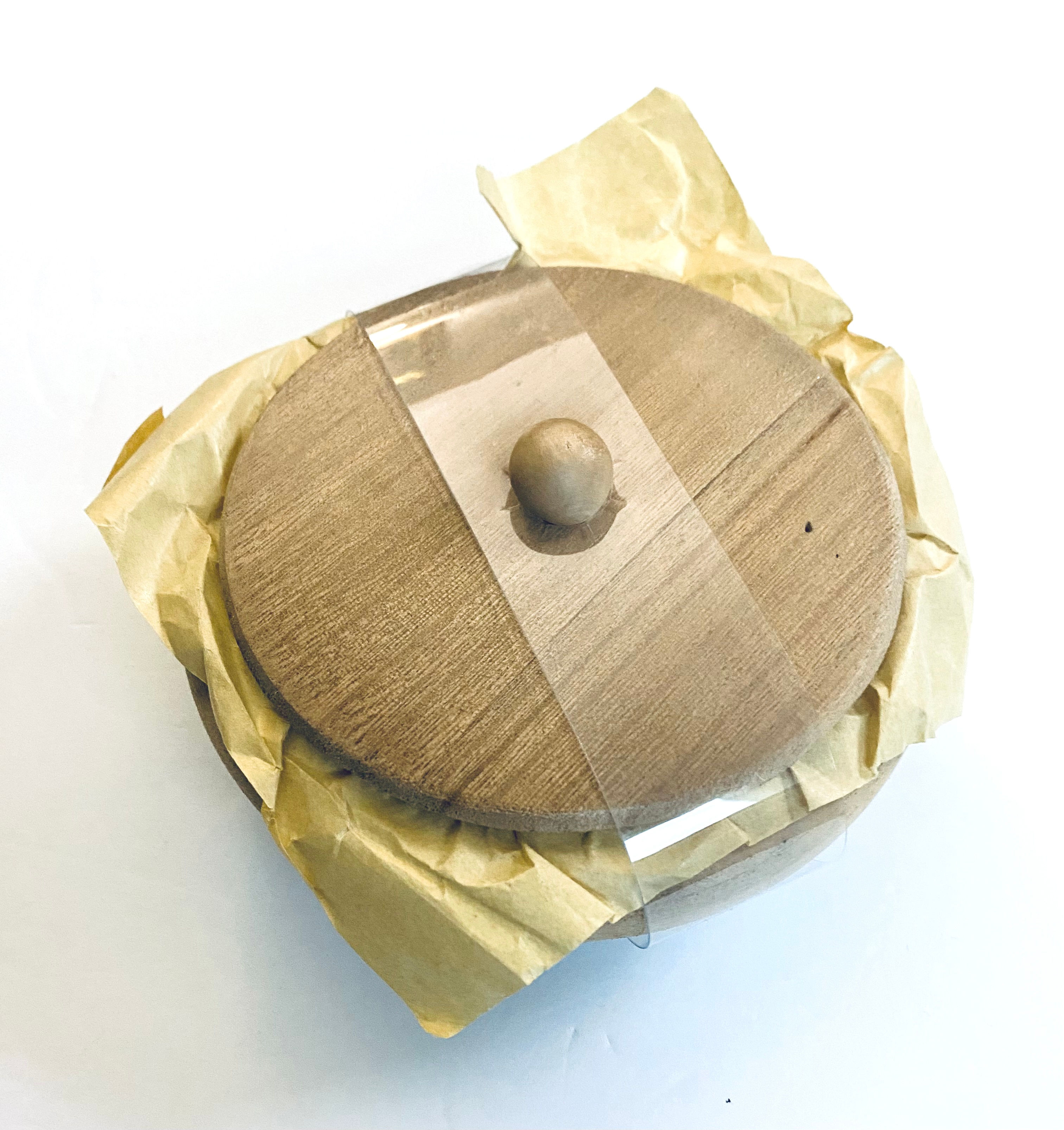 Tribal Moo Collection Wooden Bowl With Lid