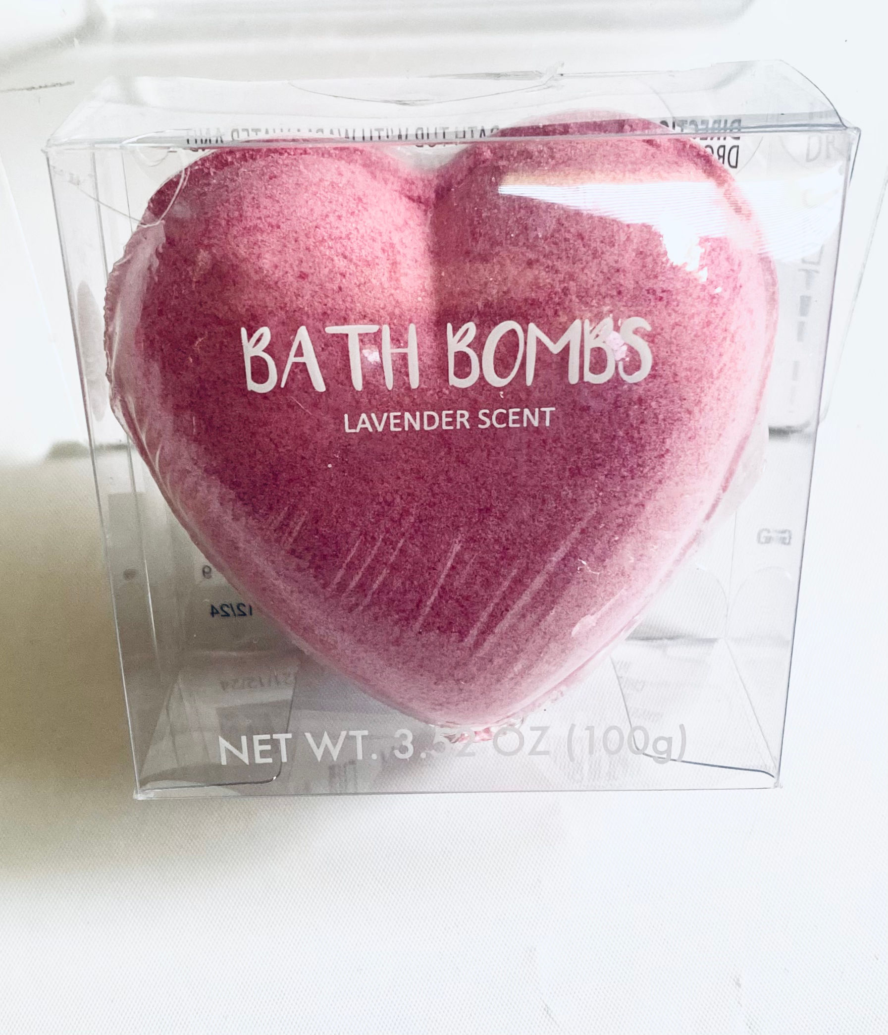 Pink Heart Shape Bath Bomb - Lavender Scent