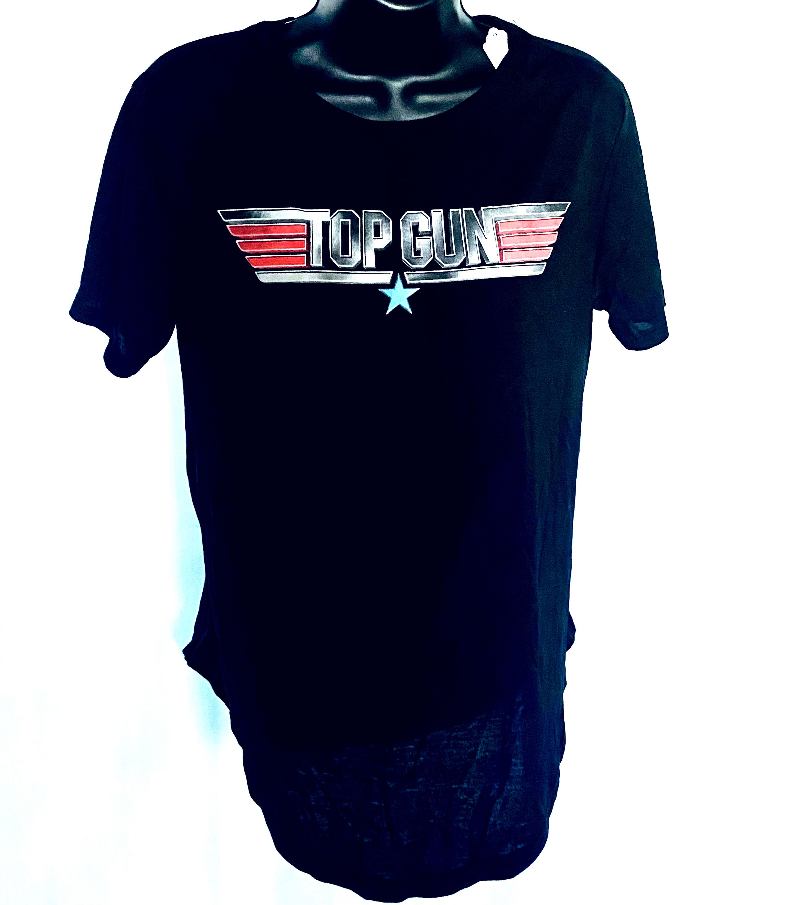 Womens Top Gun Logo T-Shirt - Black Medium (7/9)