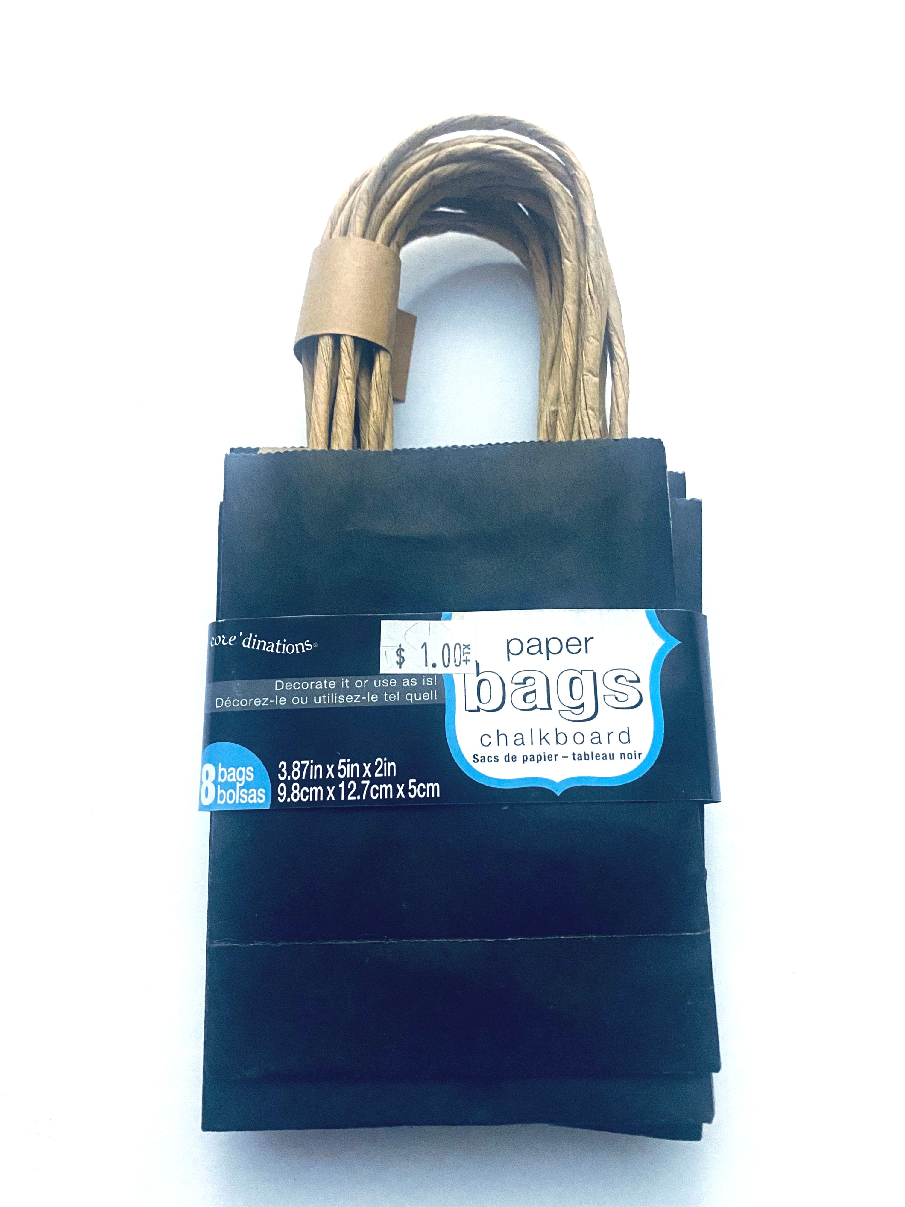 Chalkboard Favor Paper Bags - 8 Ct