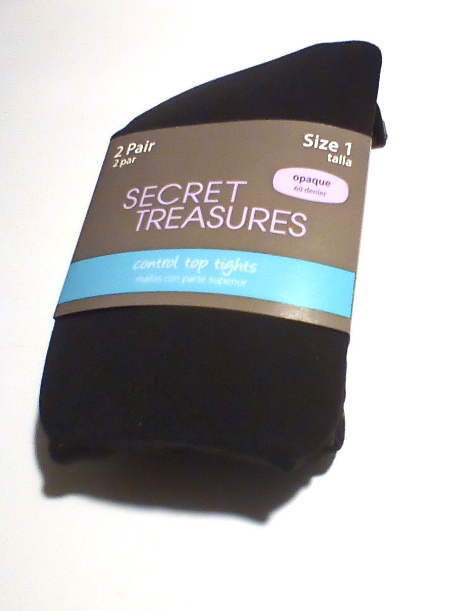 Thumbnail: Control Opaque Top Tights by Secret Treasures - 2 Pair