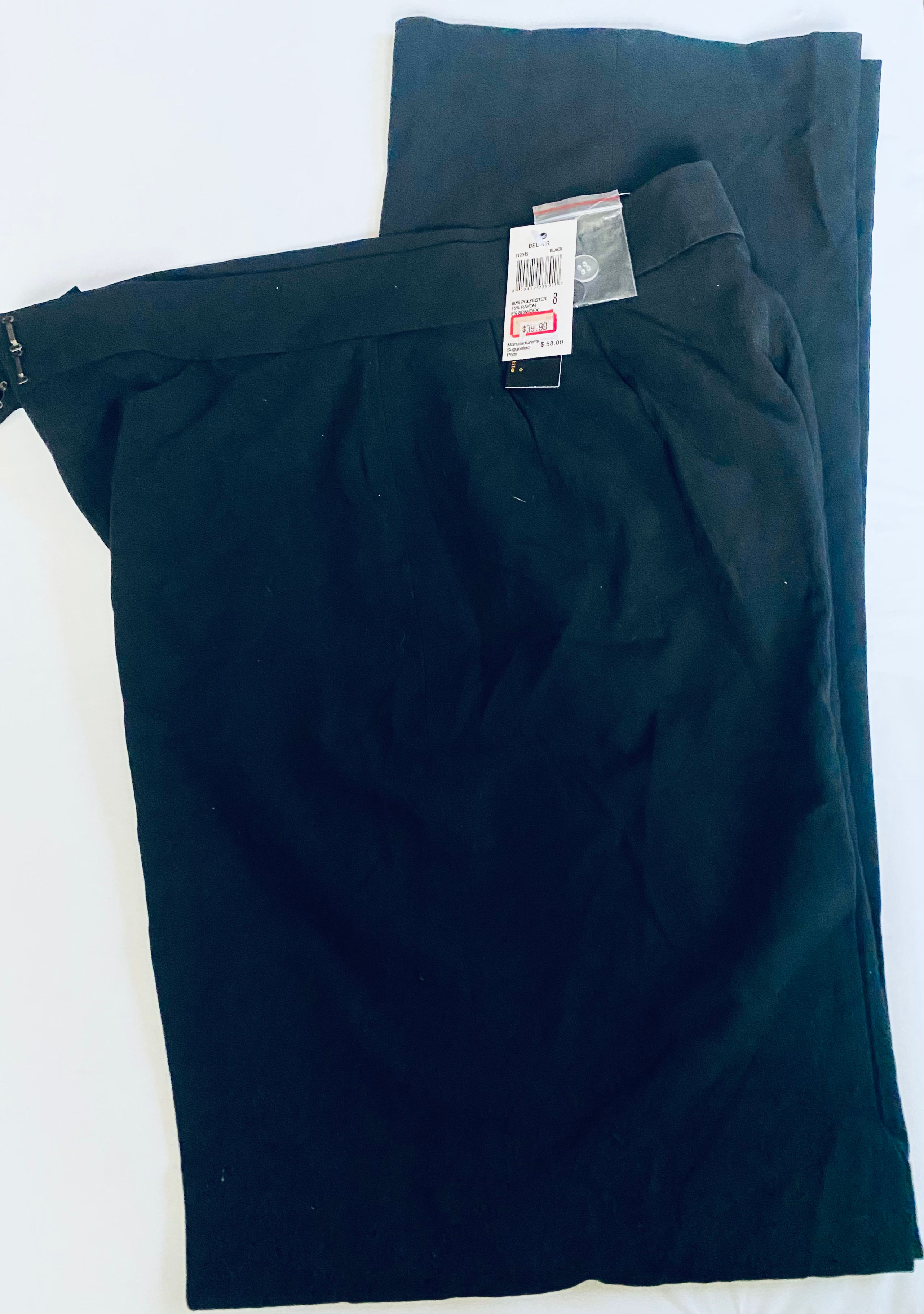 Grace Elements Petite Women Bel-Air Dress Pants - Black, Size 8