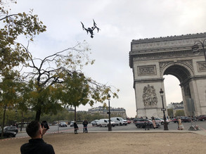 prise de vue drone arc triomphe