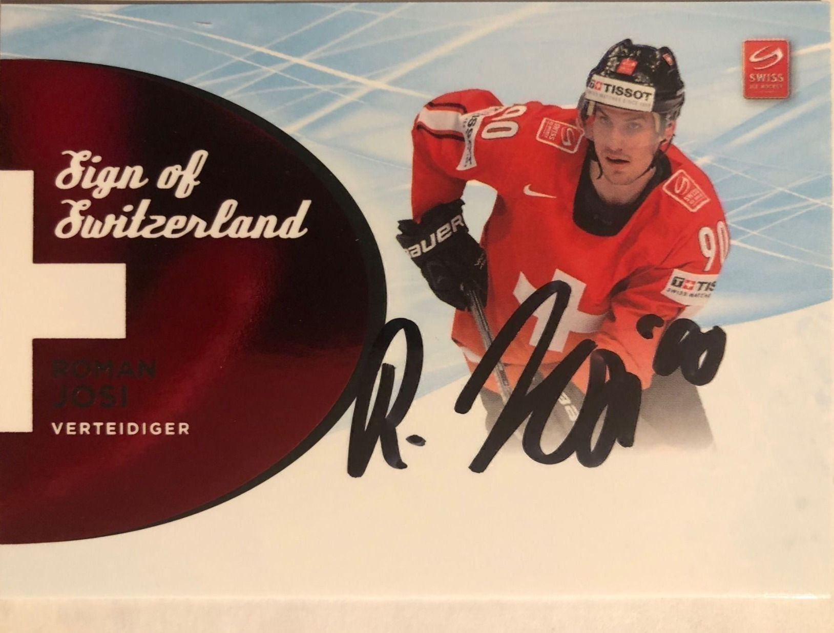 2013 Swiss Ice Hockey Silver Series Sign Of Switzerland Roman Josi