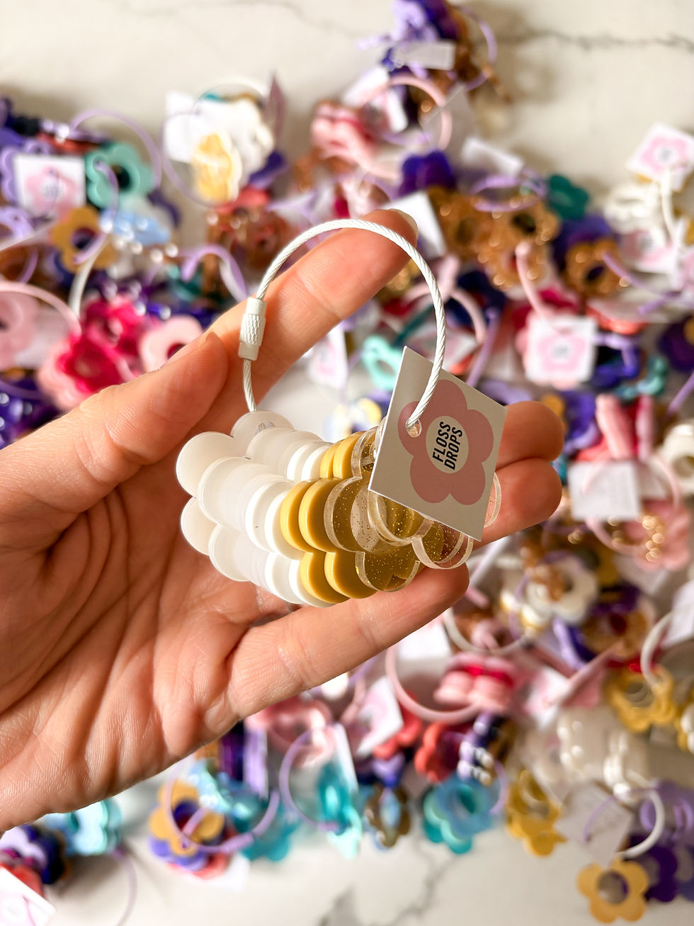 Thumbnail: Spring Yellow Daisy Flower Floss Drops by Kate Blandford