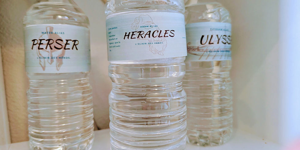 bouteille d'eau personnalisé héro grec L élixir du héro grec  