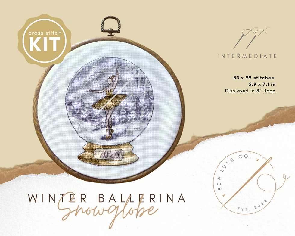 Thumbnail: Snowglobe Ballerina Cross Stitch Kit