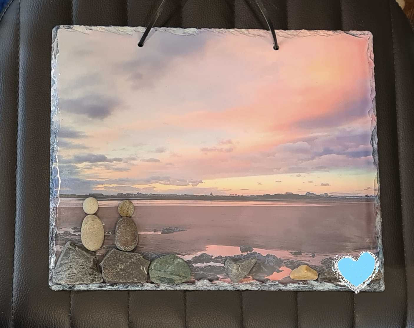 Pink Sunset Photo Art Slate