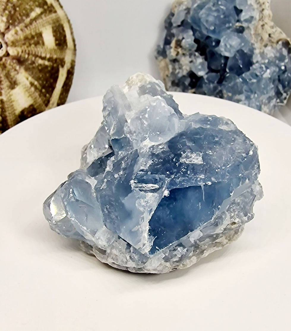 Thumbnail: celestite natural crystal cluster