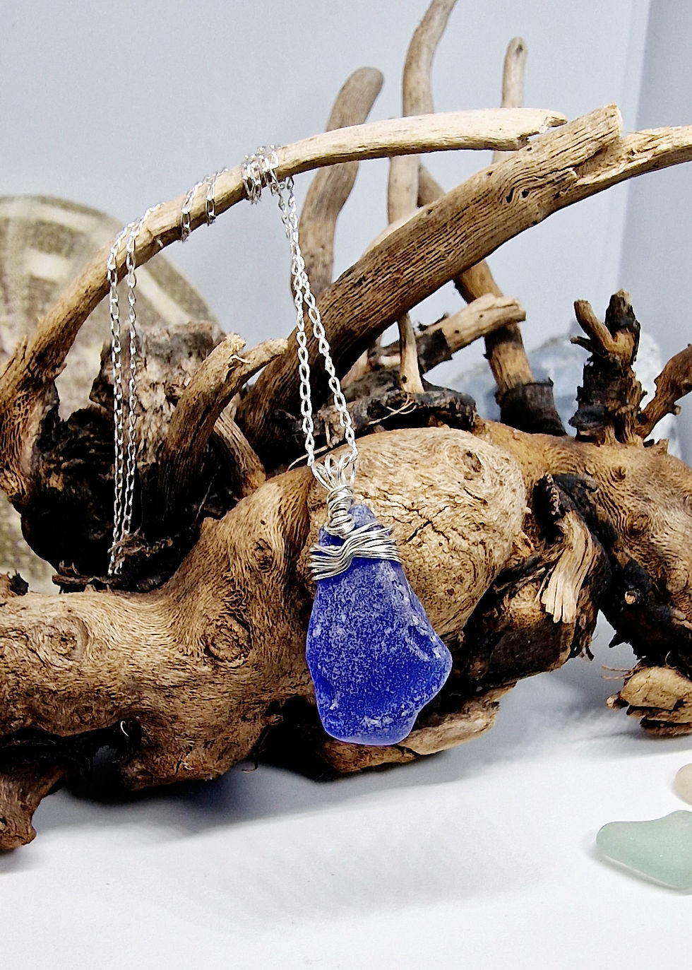 Thumbnail: Rare unique blue glass jewellery