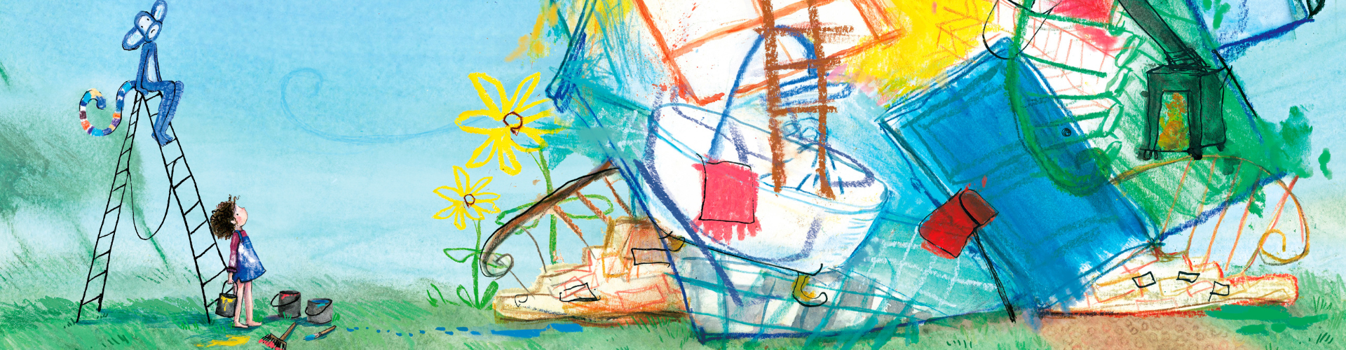 Illustratrice in de winkel (Kinderboekentuin)