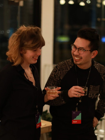 2 Wix employees at a team gathering event in NYC